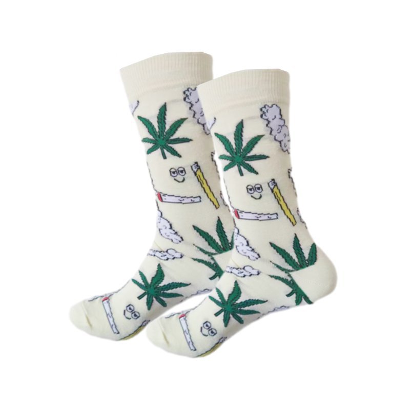 四季女棉彩虹香烟小马猫咪仙人掌酒吧潮流男中筒流行潮袜男袜袜子详情25