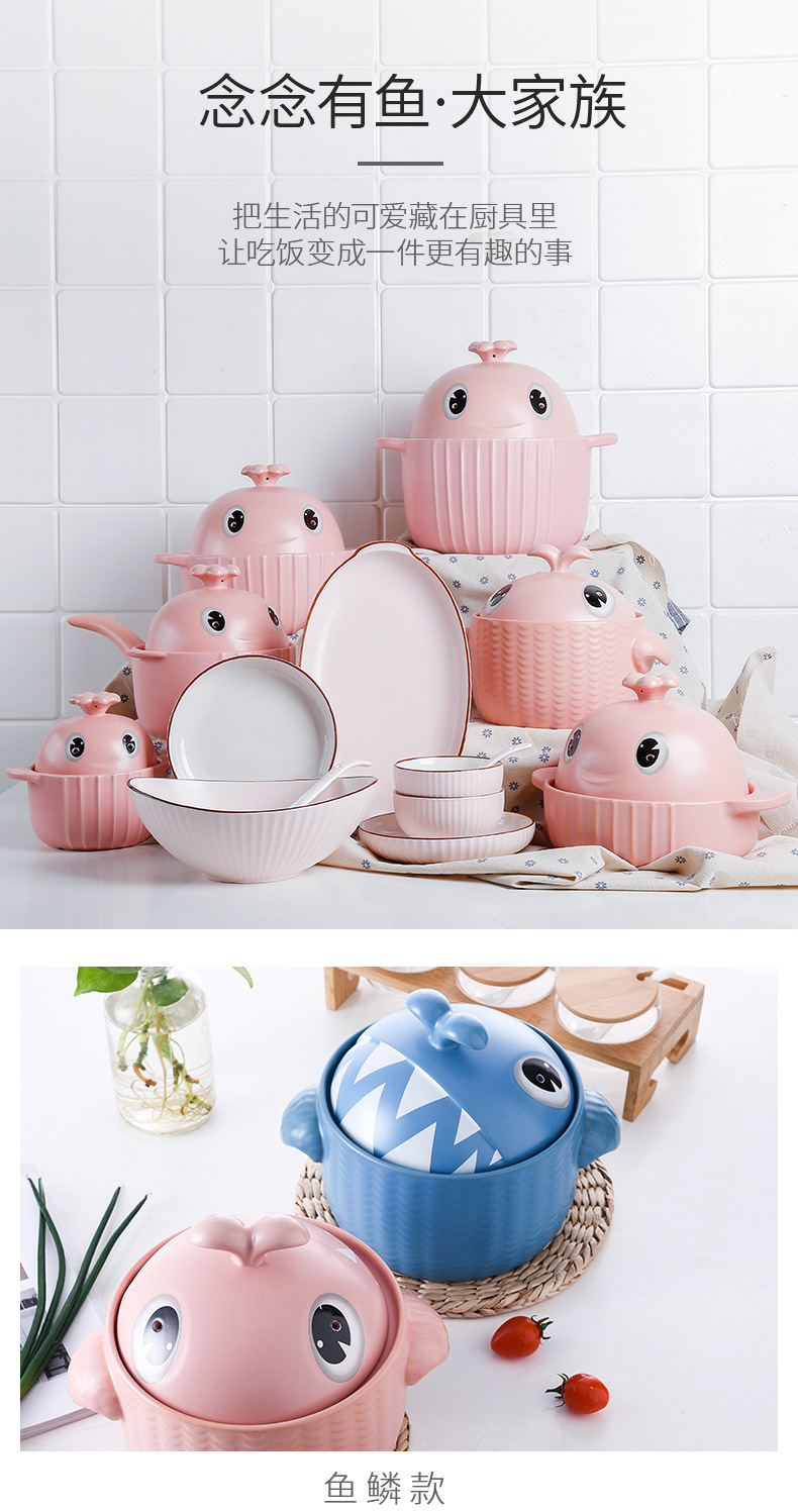 Cute target pot, whale pot, clay pot, stew pot, household open flame gas custard pot, soup pot, gift induction cooker pic 2