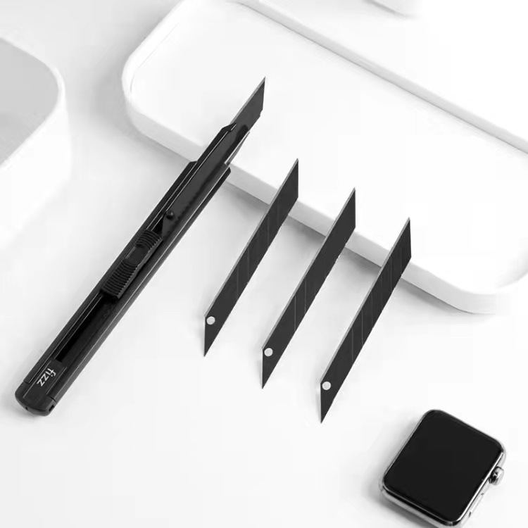fizz办公用美工刀铝合金小号金属刀片广博多功能伸缩30度学生刀片详情4