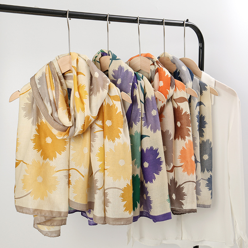 秋冬新款纯色简约百搭棉麻围巾女款外贸热销流行新款单色长巾现货详情8