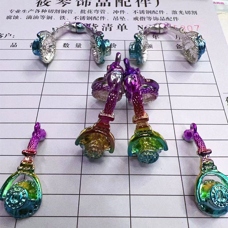 Cross-border best-selling retro DIY alloy necklace pendant, magnetic pendant, music headphones alloy jewelry accessories pic 1