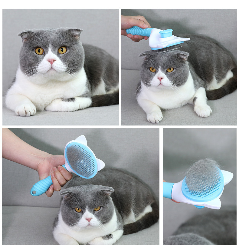 Pet comb, large telescopic and knotted comb, cat comb, automatic hair removal and massage comb, pet cleaning supplies pic 12