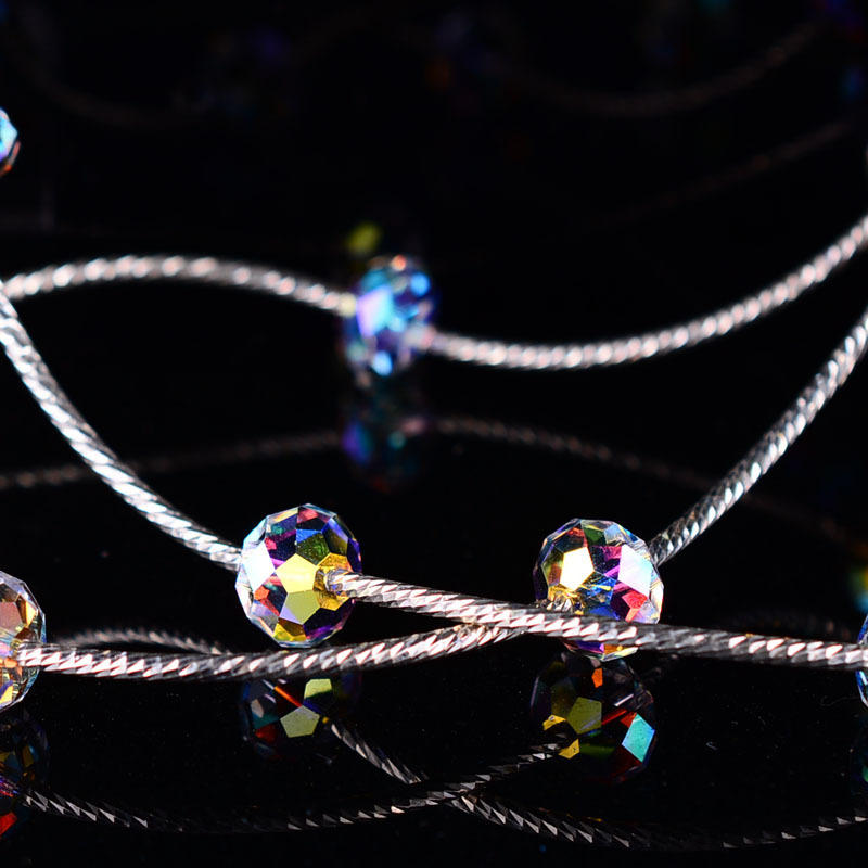 925纯银多层手链女奥地利元素水晶时尚手串女韩版银色银管版520 详情11