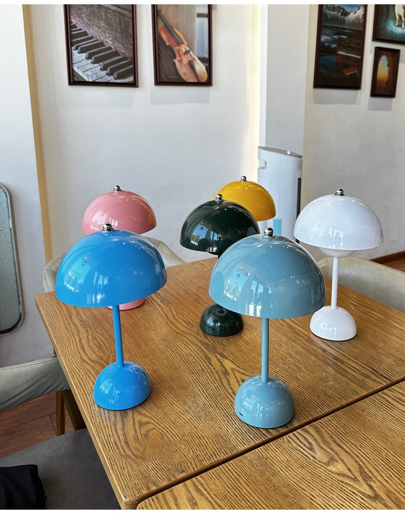 跨境热销装饰台灯 源头工厂现货现发USB充电触摸卧室蘑菇花苞台灯详情8