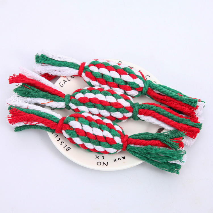 Wholesale dog supplies from the manufacturer, including knot-woven dog toys, cotton ropes, candies, pet supplies, and durable dog toys pic 4