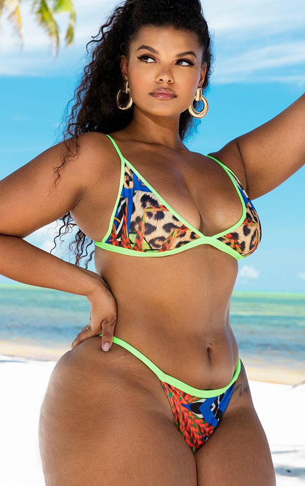 The 2020 new three-piece set of sexy printed bikini swimsuits for large-sized export from Africa, Europe and America pic 78
