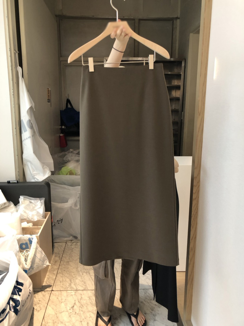 韩国东大门2023春季新款高腰复古黑色开叉直筒西装裙半身裙子女士详情2