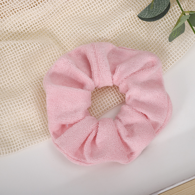 New European and American towel fabric hair band, water-absorbing plush pig large intestine hair rope, face washing head band, sports hair accessory, printed headwear pic 18