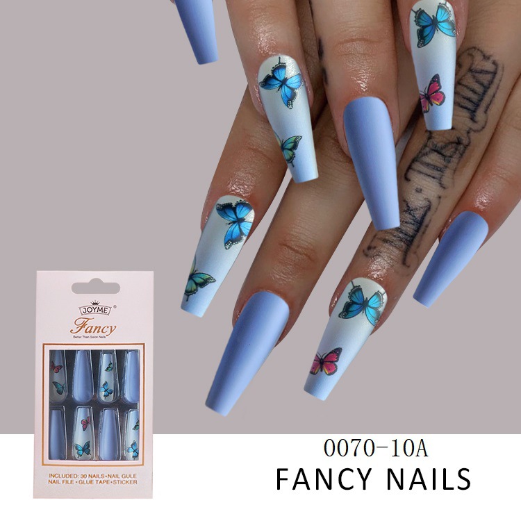 30 pieces of artificial nails, finished nail pieces, extended ballet nails, almond nail patches, wearable nails, cross-border European and American stock pic 25