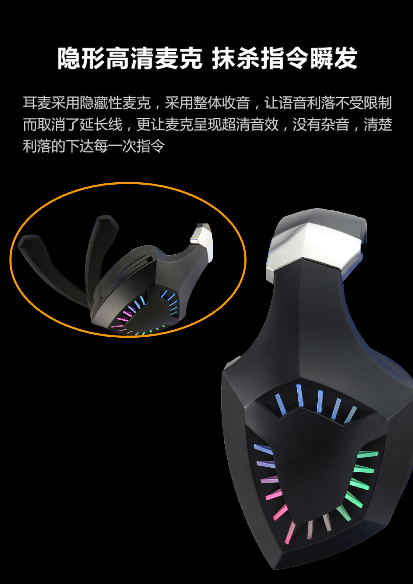 厂家货源 头戴耳机话务耳机游戏电竞耳机 电脑耳机2.4G详情2
