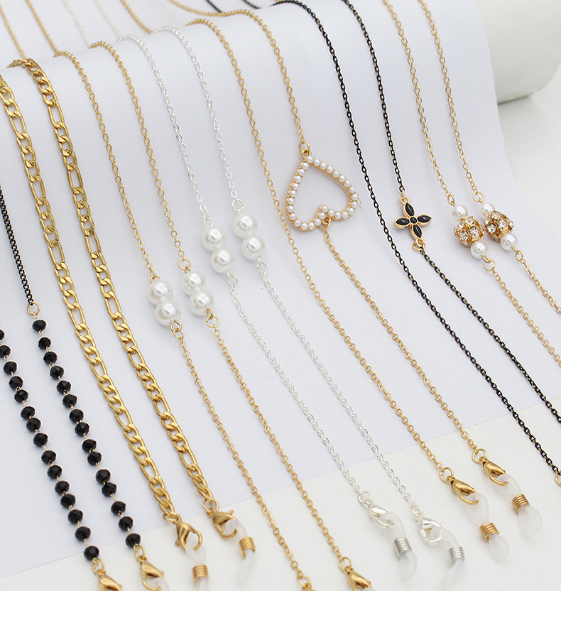 Cross-border ins high-end eyeglass chains, European and American trendy and fashionable anti-loss pendant chains, masks, eyeglasses and accessories factory direct sales pic 1