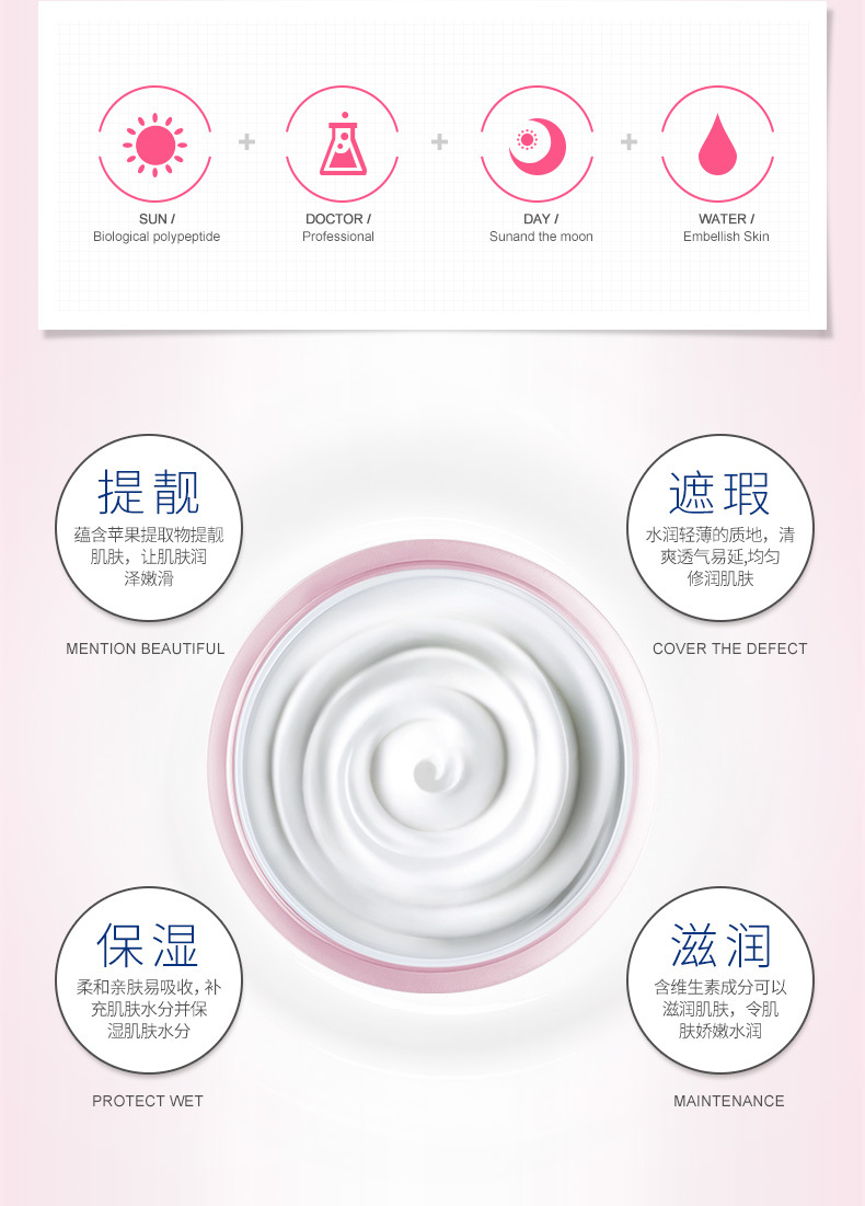 Boquanya Moisturizing V7 Natural Cream Brightening Skin Tone Moisturizing Nourishing Concealer Cream Lazy Person Natural Cream for Export pic 40