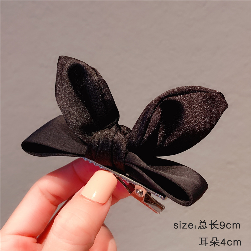 2025 High-end retro three-dimensional bow hair clip, Hepburn style elegant hair clip, ear top clip, hair accessory pic 10