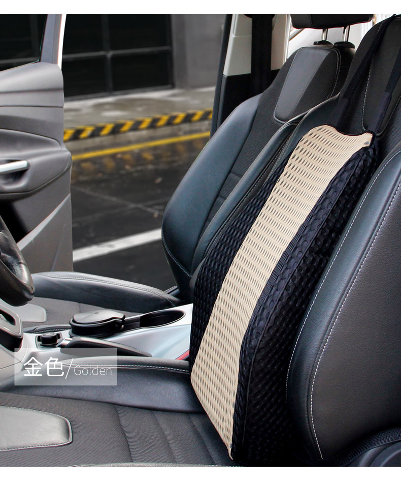 双绑带汽车腰靠记忆棉车用办公室靠垫座椅护腰腰枕腰垫靠背详情16