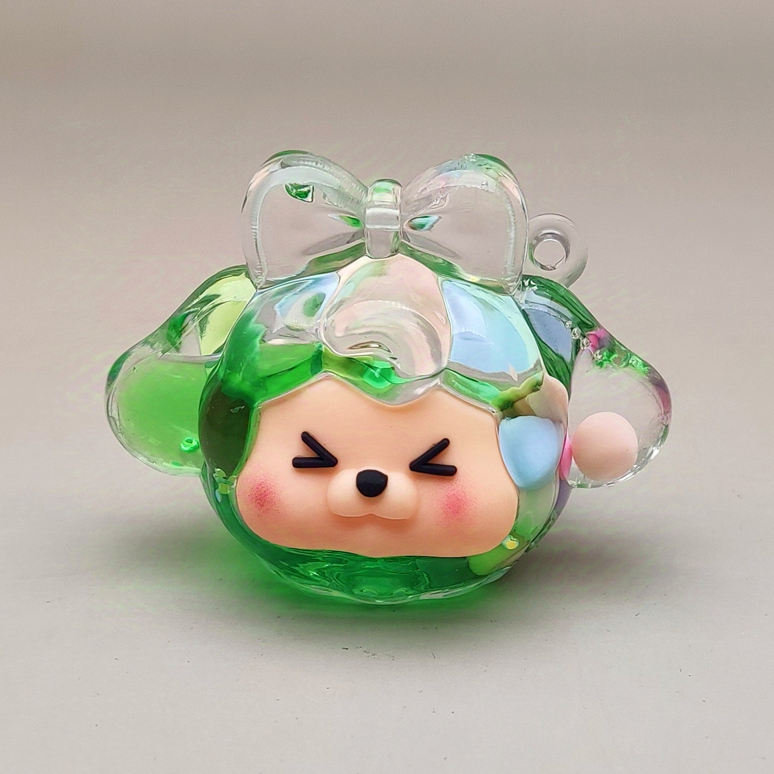 抖音爆款亚克力流沙糖豆kiki小狗钥匙扣桌面摆件创意橡皮擦详情10