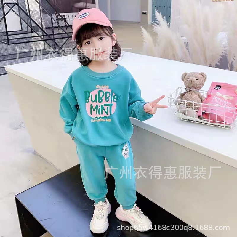 Otoño invierno 2022 nuevo medio niño cuello redondo sudaderas dos piezas tendencia niños deportes sudaderas sudaderas venta al por mayor pic 1