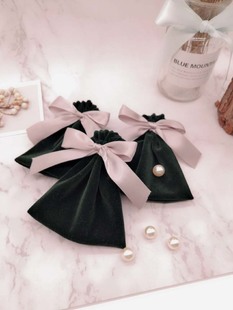 Gold snap bag jewelry packaging bag, pearl jewelry, earrings, necklace niche design packaging, leather bag customization pic 3