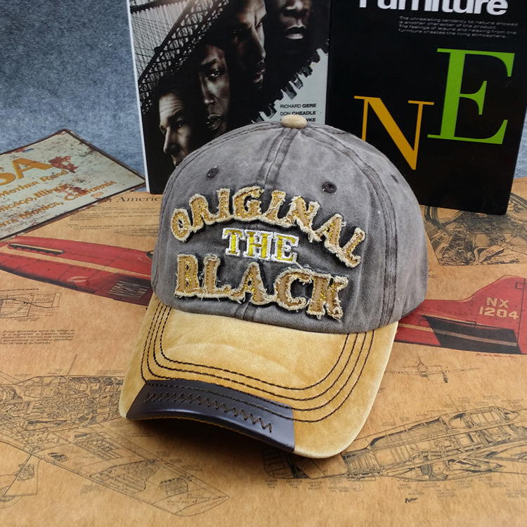 欧美水洗做旧牛仔棒球帽original black户外钓鱼鸭舌帽子外贸现货详情6