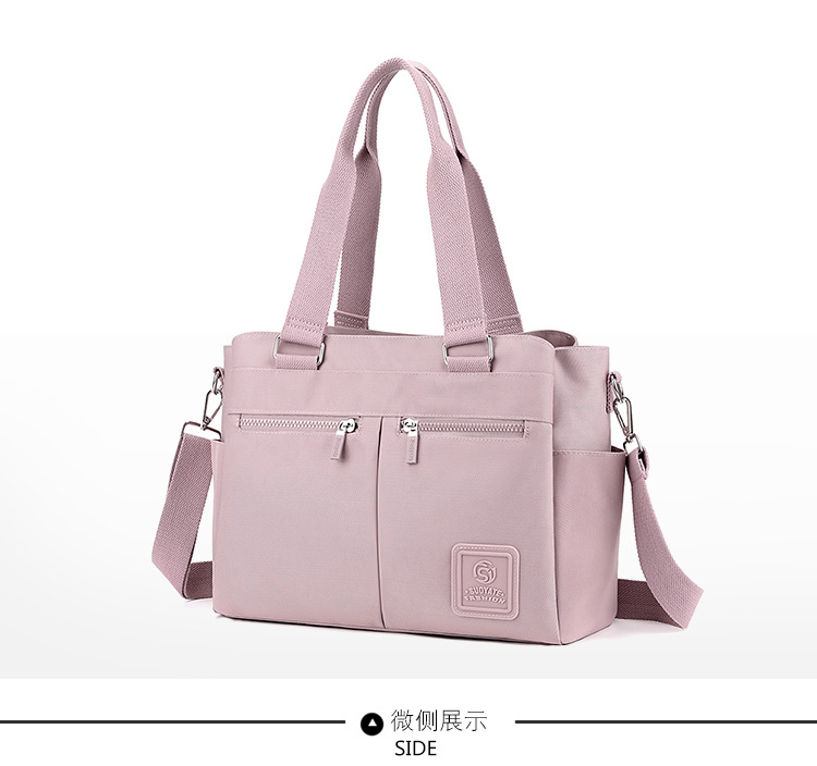 跨境女包大容量休闲尼龙托特包新款轻便单肩多隔层实用斜挎包详情23