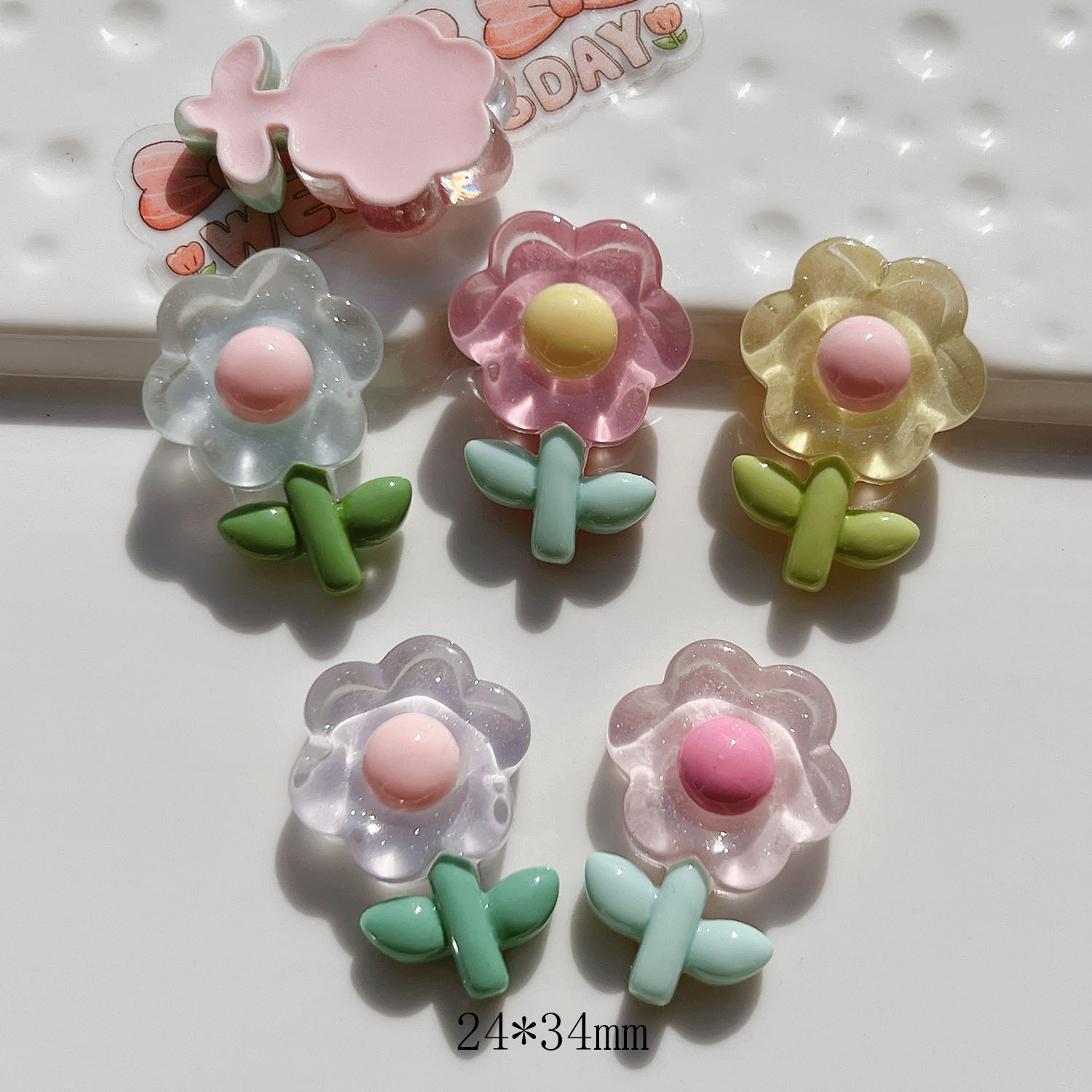 树脂饰品配件批发diy配件手工材料鞋扣帽子奶油胶头饰贴片晚安猪详情26