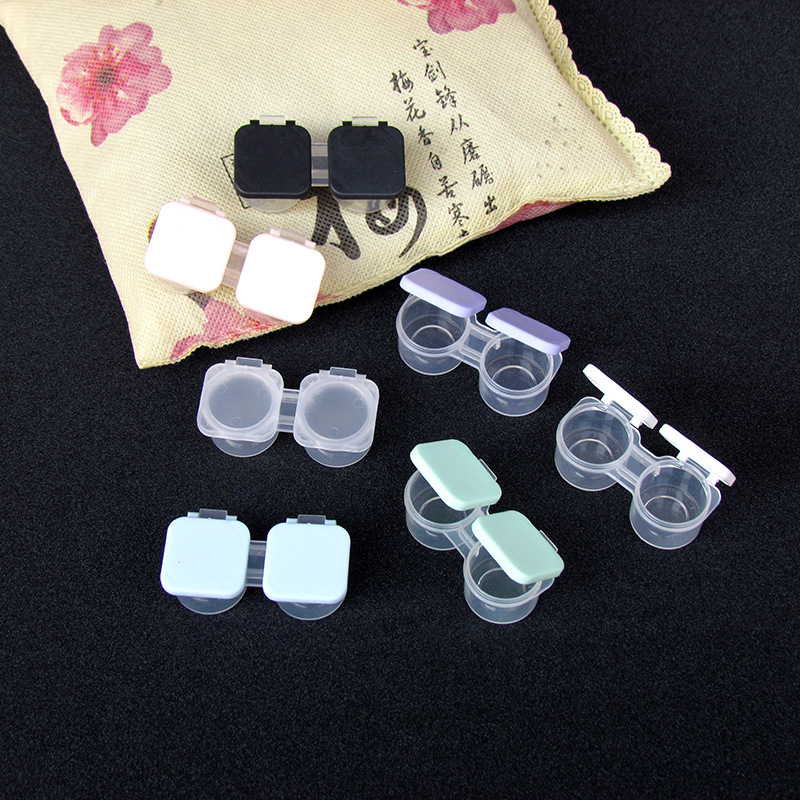 Portable dual-box flip contact lens case, independent press dual-box, convenient to use, three colors available, specially for foreign trade pic 21
