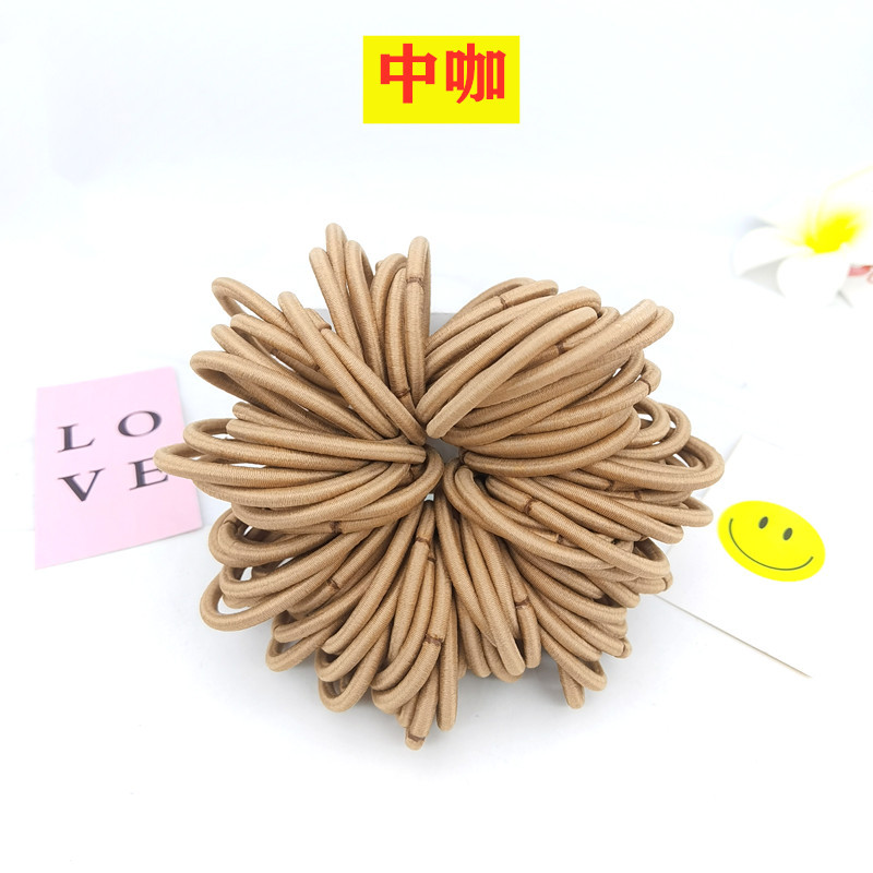 Wholesale of 4MM thick hair ties, colorful high-elasticity hair ties, rubber bands, basic hair bands and hair accessories from Europe and America pic 54