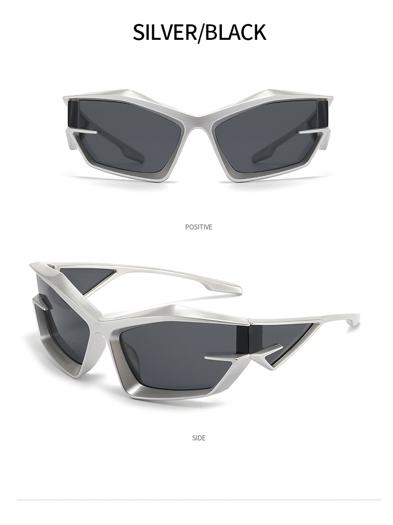 2022 New European and American futuristic tech sunglasses Y2K street style fashion show sunglasses, cross-border heterosexual sunglasses pic 14
