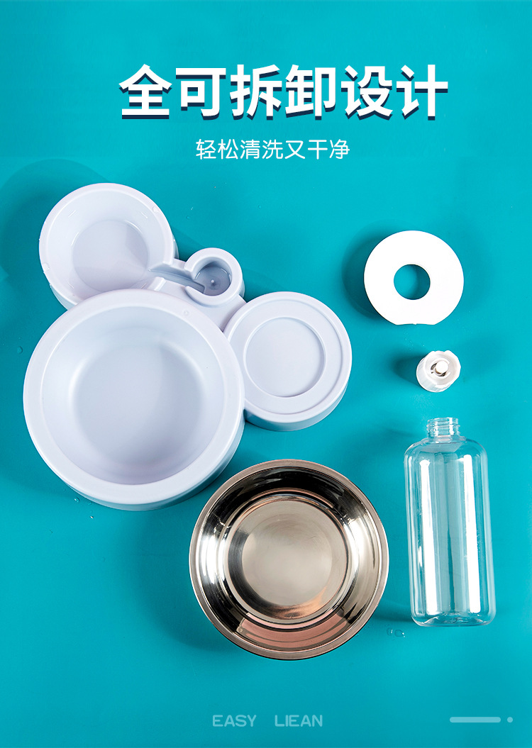 Pet basin, dog basin, cat basin, pet basin, pet bowl, stainless steel pet basin, new pet and cat double bowl, automatic pet feeder, water dispenser, cat food basin, dog bowl, cat bowl, cat supplies pic 9