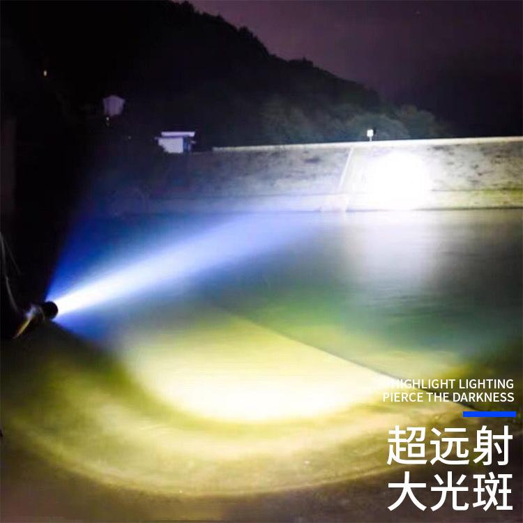 强光手电筒特种兵太阳可充电疝气钓鱼灯户外多功能手提灯电量显示 pic 14