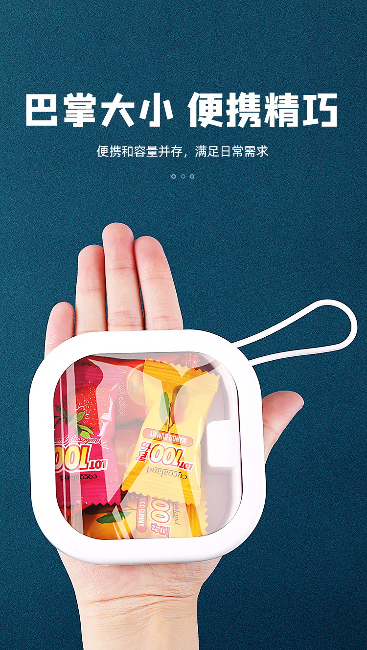 Convenient and creative push-button switch storage box, travel portable hairpin cotton swab storage box, multi-purpose small items set pic 4