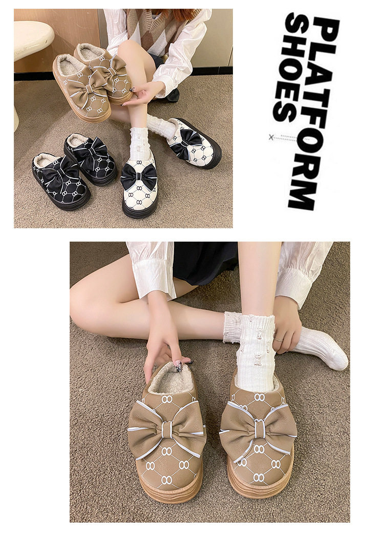 冬季棉拖鞋女士居家室内防滑厚底时尚ins加绒加厚棉拖鞋一件代发详情18