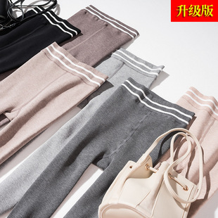 Cashmere hip-lifting Barbie pants for autumn and winter, thickened and fleece leggings, high-waisted vertical one-piece tights and long Johns for women to wear outside pic 2