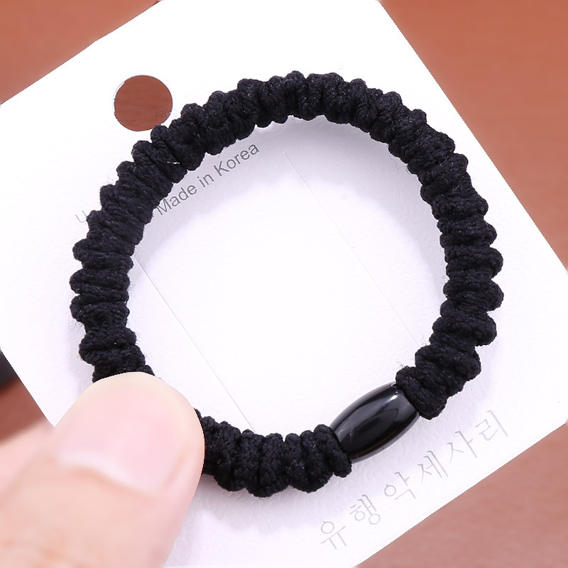 Simple and sweet Japanese and Korean version pleated coffee-colored hair bands, milk tea-colored rubber bands, student fashionable hair tie accessories pic 10
