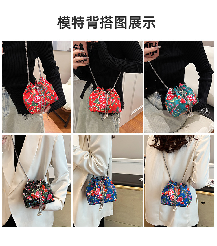 花棉袄潮酷水桶包新款2024春季个性民族风单肩包国潮复古斜挎女包详情46