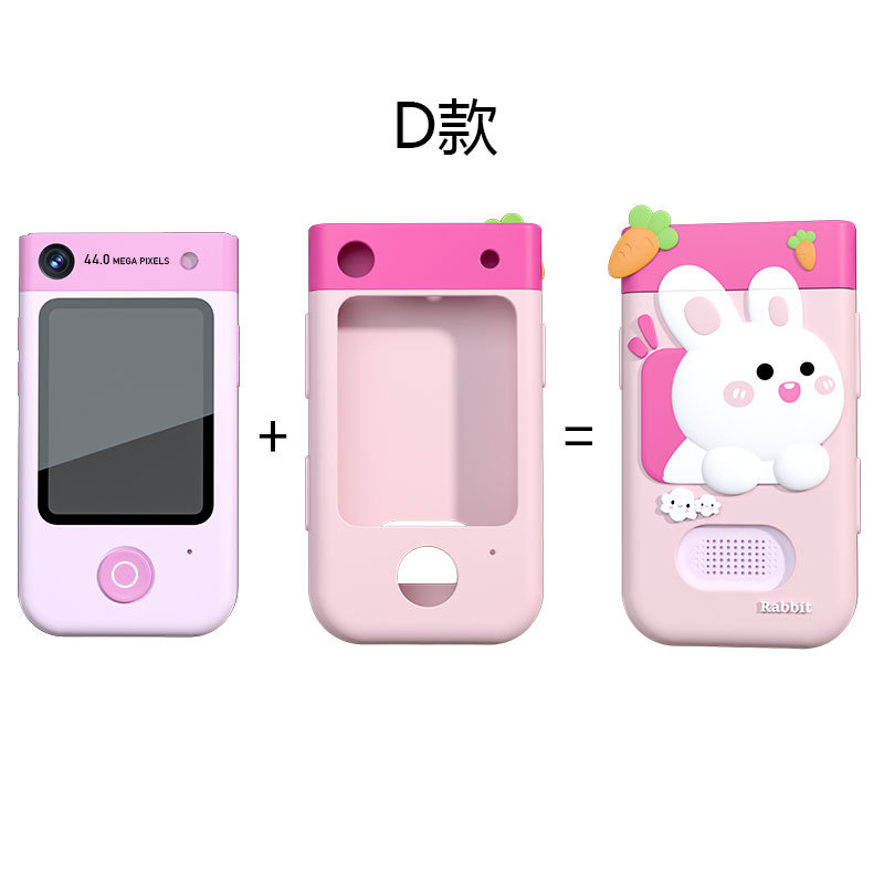 2024跨境新款180度旋转镜头儿童手机相机智能手机触摸款玩具高清详情13