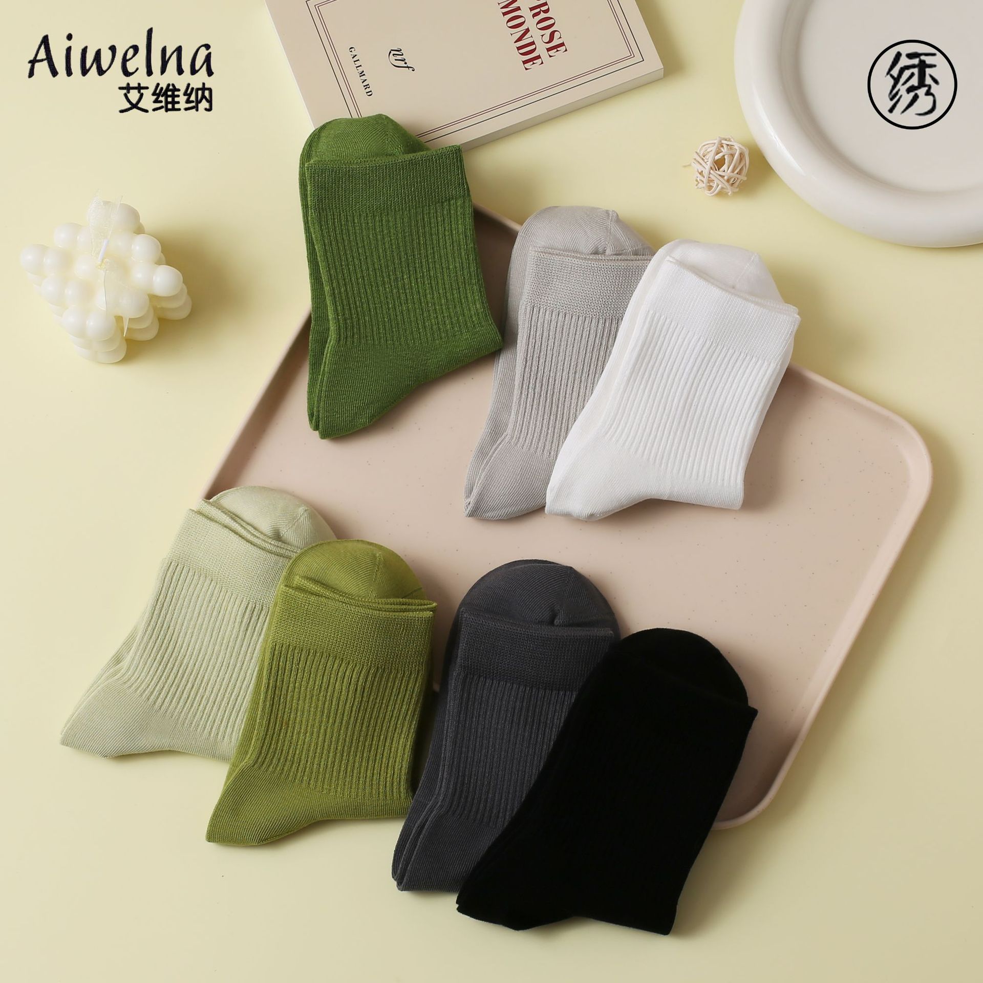New high-end embroidered socks for spring and summer, deodorizing, comfortable, casual, trendy and fashionable, suitable for all seasons for both men and women pic 4
