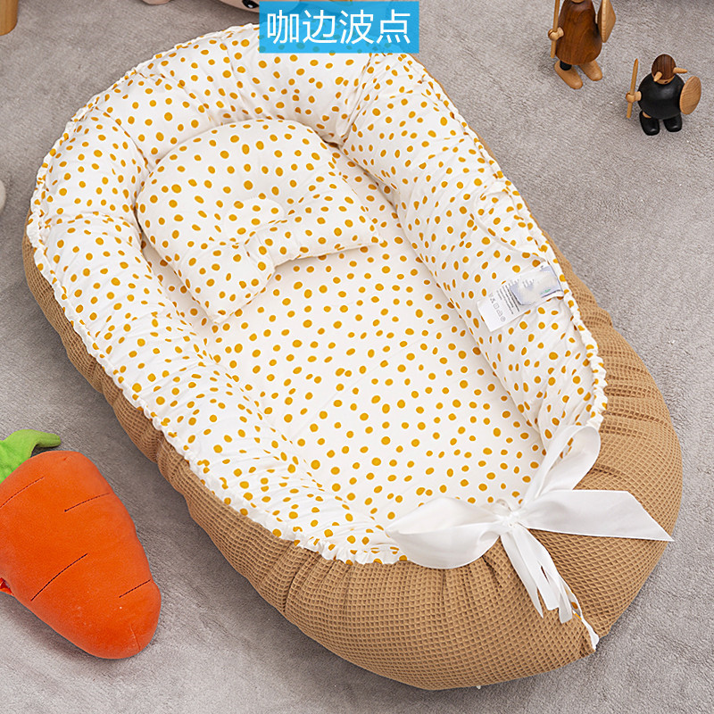 Cross-border exclusive folding, detachable and washable portable anti-pressure crib, midbed bionic fully detachable baby pillow crib pic 37