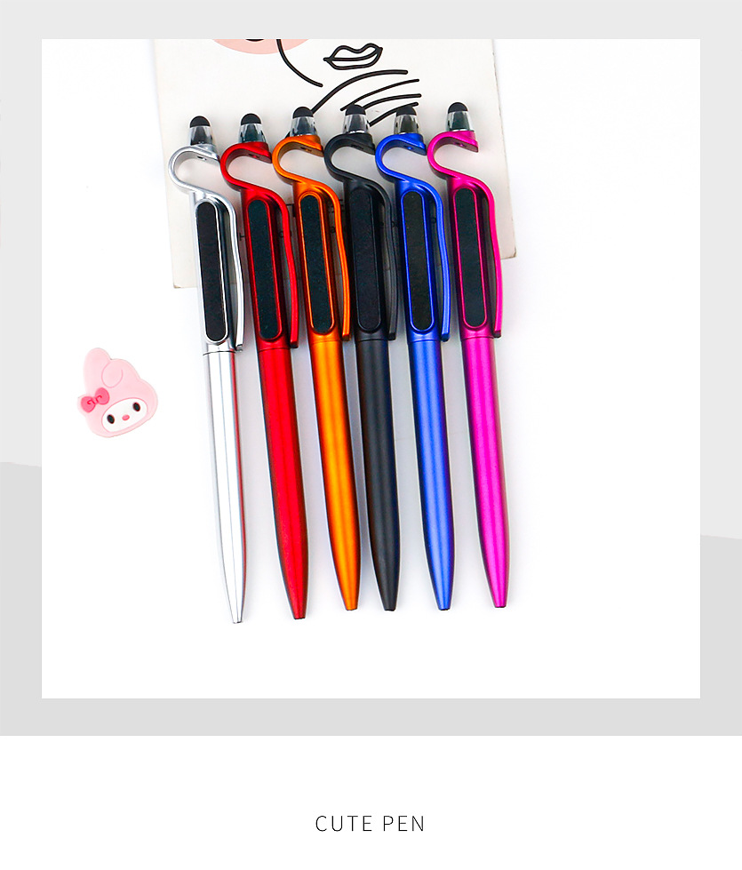 Business simple press ballpoint pen, touch pen, black 0.5mm signature pen, ballpoint pen, exam and office pen stationery pic 1