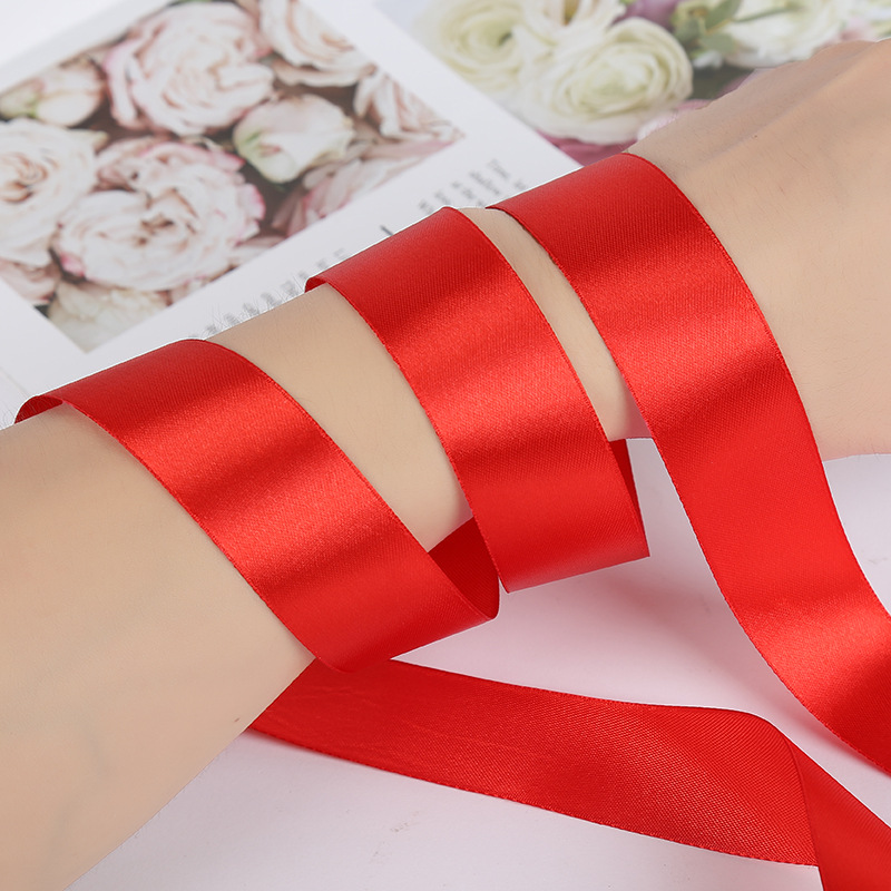 Red ribbon bow, car wedding rose, packaging gift, wide band, silk ribbon, satin ribbon, diy handmade decoration pic 11