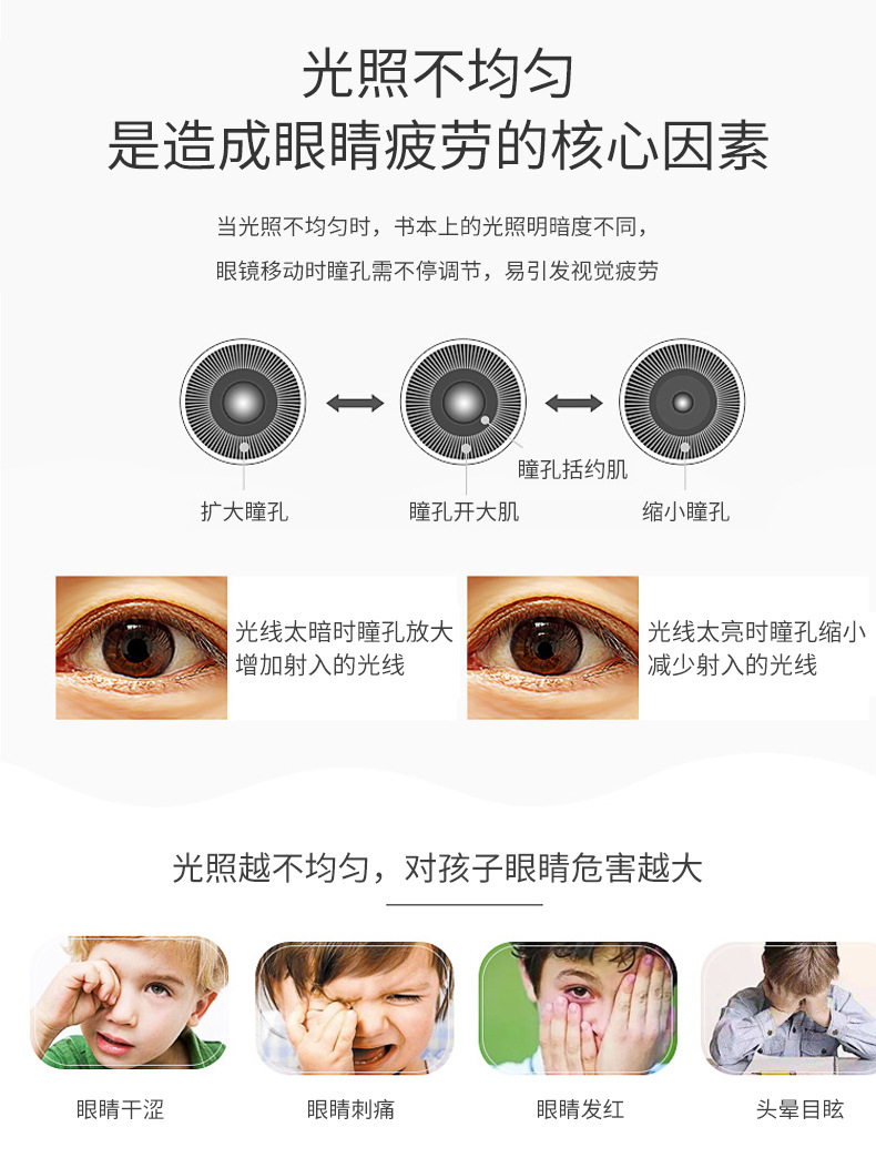 优童儿童智能护眼台灯 国A级减蓝光U5-R led学习台灯详情9