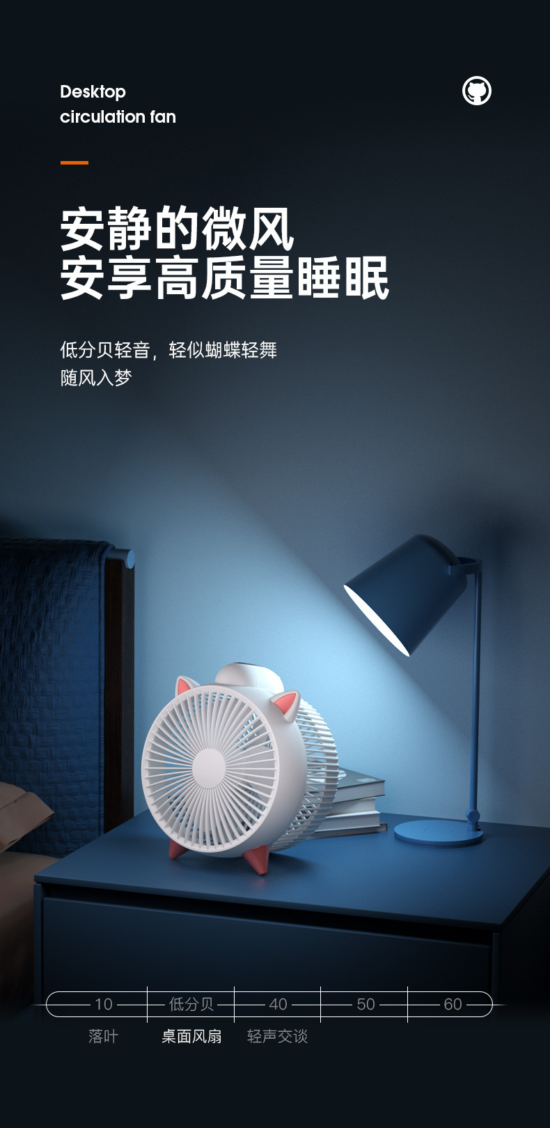 新款台式USB小风扇便携家用桌面风扇大风力卡通迷你风扇一件代发详情9
