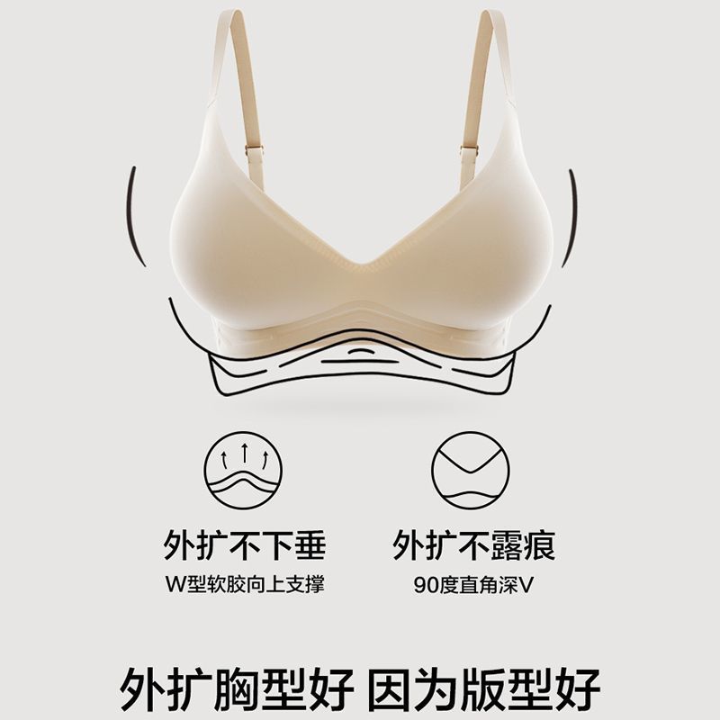 漫画外扩型胸内衣女小胸专用聚拢显大无钢圈文胸腰细无痕胸罩薄款详情35