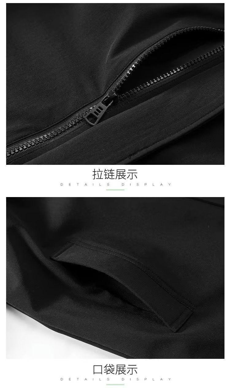 秋季休闲夹克外套男大码黑色男装2023春秋新款薄款男生男士上衣服详情12
