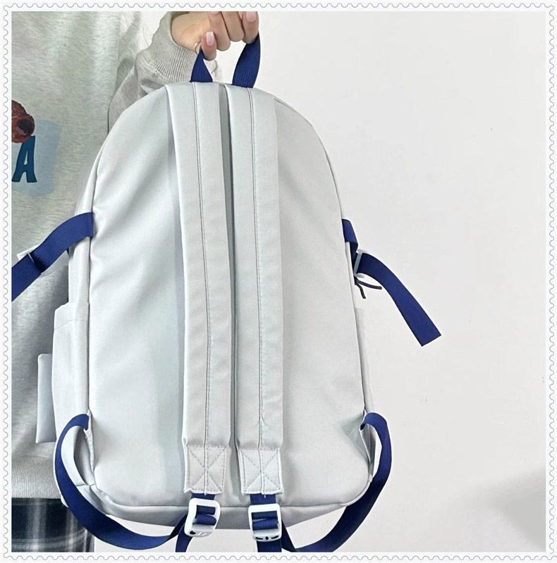 韩版ins百搭工装风书包女学生大容量日系双肩包旅行背包男详情13