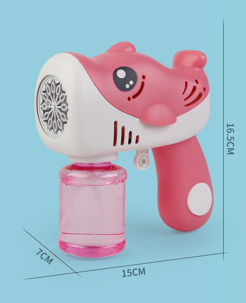 抖音同款电动恐龙泡泡枪 海豚泡泡机12孔一键出泡声光音乐泡泡枪详情29