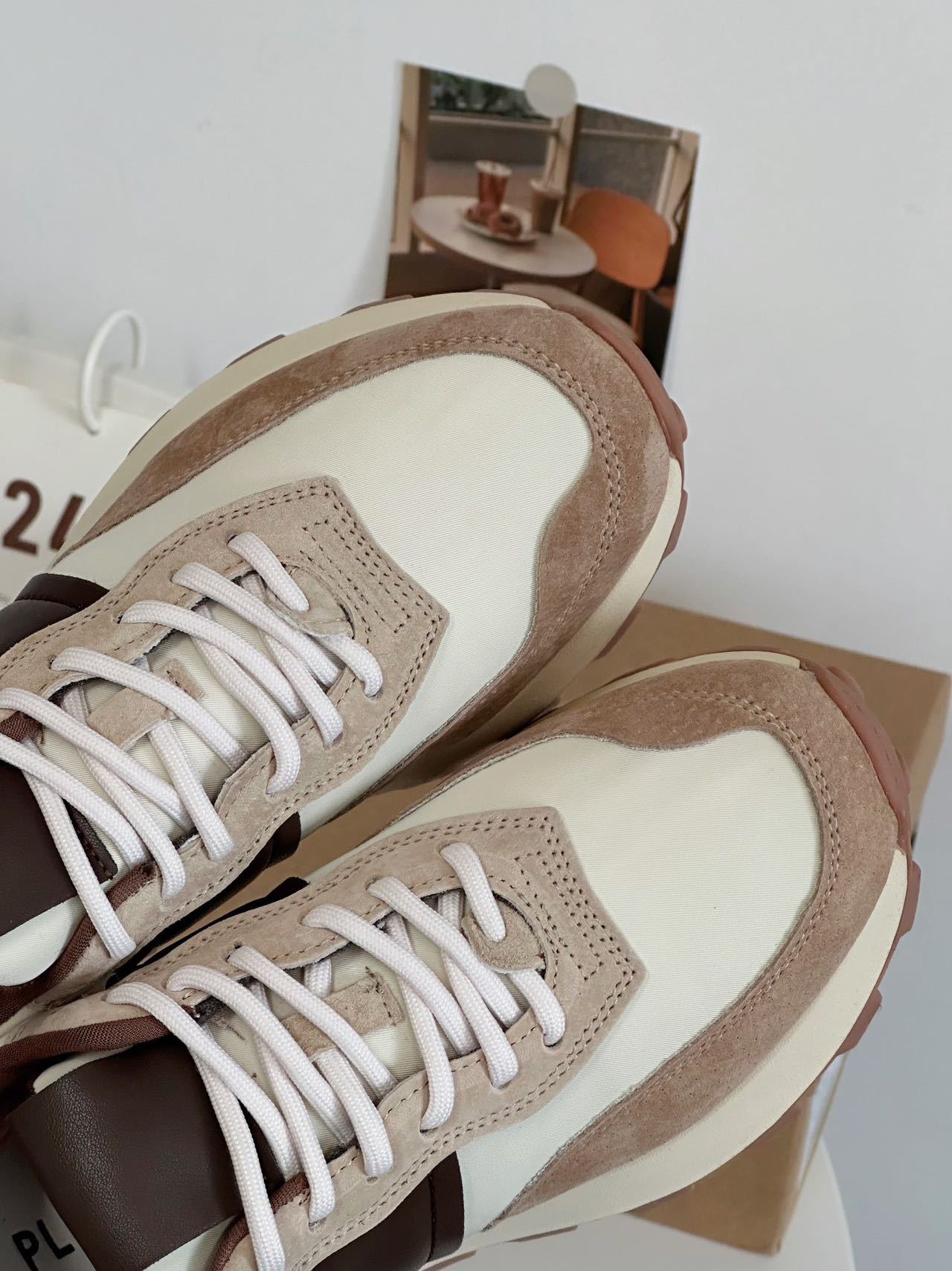 欧洲站2024春季新款时尚休闲百搭真皮复古厚底拼色系带运动鞋详情32