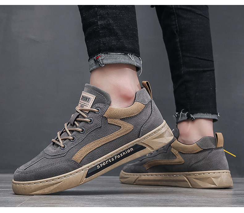 新款工装鞋男2022新款秋冬时尚休闲运动男士板鞋百搭劳保鞋YF902详情13