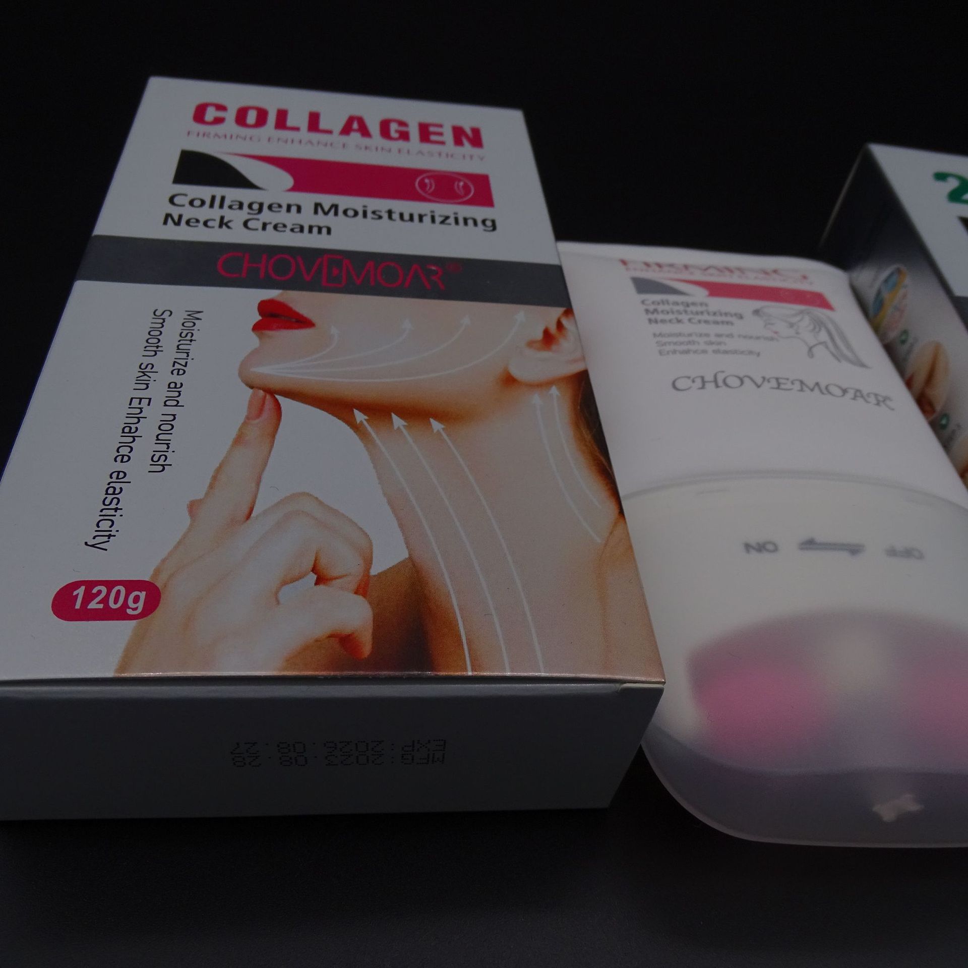 跨境外贸颈部护理按摩霜颈纹补水保湿滋润按摩霜双滚轮美颈霜工厂详情3