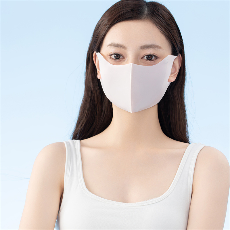 无痕一体防晒口罩防紫外线夏季冰感面罩薄款遮阳护眼口罩批发详情1