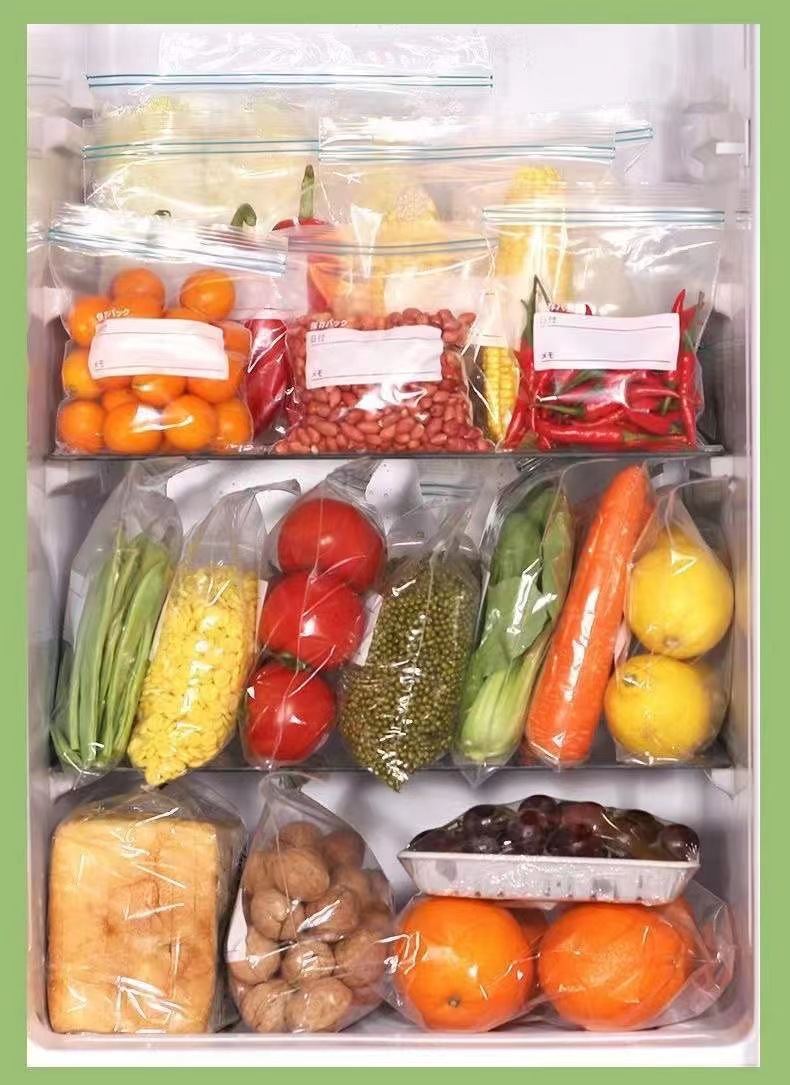 Factory direct supply of pull-out food sealing bags, double-ribbed sealed freezing bags, fruit and vegetable food storage and preservation bags, thickened pic 5